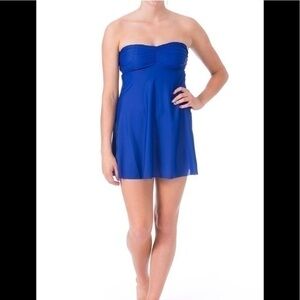 ECO SWIM S Strapless Bandeau Dress Swim Cover Up